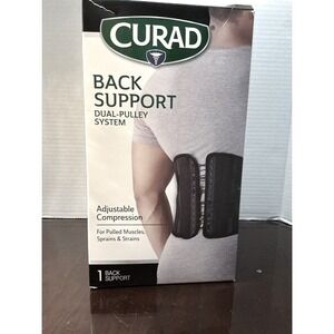 CURAD Back Support Dual Pulley System Adjustable Compression L XL